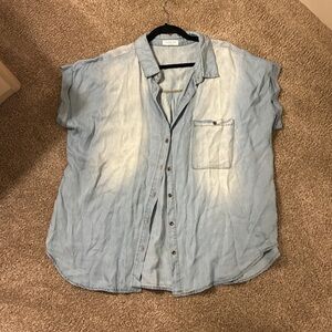 Denim Button-Up Shirt
